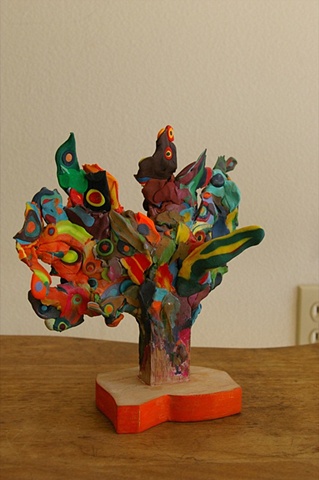 Sculpey Tree
12" x 5" x 5" 
Sculpey and Wood