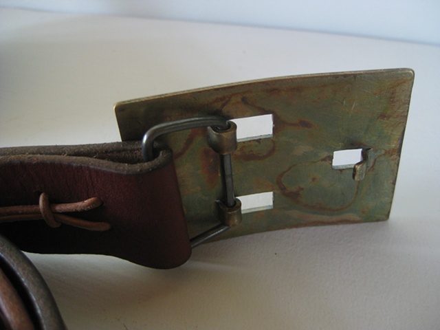 Detail picture of a logical belt buckle