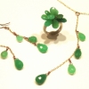 Think Green! Collection
 - necklace, 18"
 - earrings, 3"
 - flower ring
