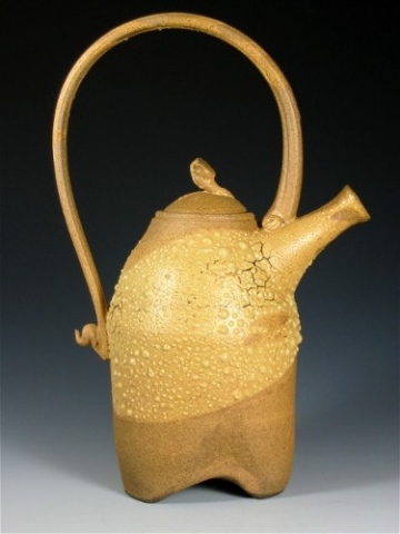 Dry Tan Matte Textured Teapot