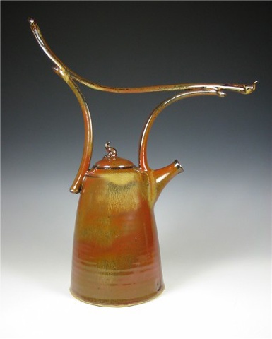 Cone Teapot With Oriental Handle
