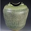 Green Altered & Textured Vase