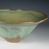 Carved Rim Bowl  -  Green Crystal