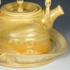 Yellow Ash Teapot With Tray