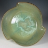 Wave Lip Bowl  - Green Crystal