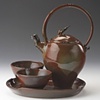 Red Loop Handle Tea Set