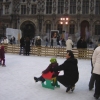 Father Skating With Child