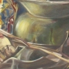 Spittoon and Fabric Still life