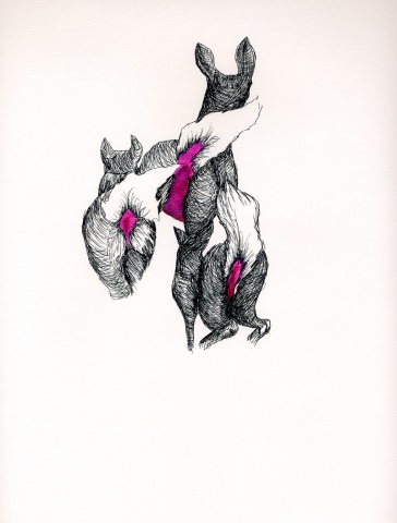 Hinds Fleeing