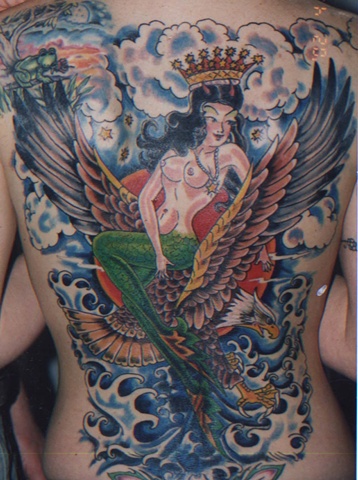 Sailor Jerry Drawing turned into a Back space