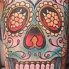 Day of the Dead Skull with Marigolds