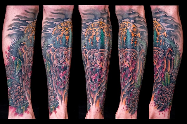 forest sleeve tattoo