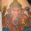 Ganesh with pink ribbon