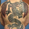 dragon tribal with grey shaded wings