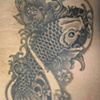 traditional koi  with Infiniti symbol 