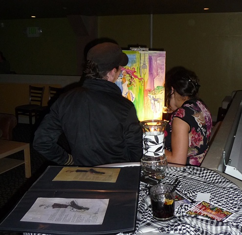 Live Painting @ Blue Macaw for OZ Lounge. 