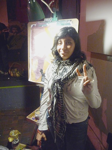 Live Painting @ Submission for AIM WEST Fundraiser.