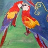 Live Painting-Blue Macaw