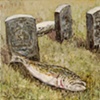 TOMBSTONE WITH FISH