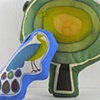 Peacock and Lollipop Tree Pillows