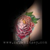 Peony on shoulder