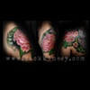 Margot's left shoulder of flowers