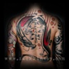 Dragon on Kathryn's back