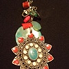 Red & blue star necklace - N 65