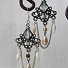 Silver chandelier earrings E 185