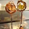 Glitzy brown earrings  - E 02