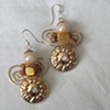 Gold & yellow vintage earrings - E 99