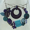 Blue bobbles necklace - N 134