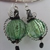 Green tint prism earrings - E 120