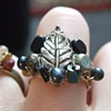 Silver leaf finding ring - R 04