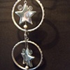 Silver bangle earrings - E46