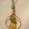 Vintage pink & green cluster pendant - P 19