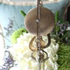 Gold locket w findings & chains N 177