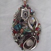 Garnet & Abalone Faberge necklace - N 119