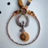 Silver lady in hoop necklace