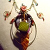 Orange & geen big shell necklace - N 37