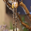 Lemon drop vintage glass earrings E 219