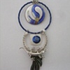 Blue deco bird necklace - N 126