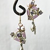 Love mauve earrings E 184