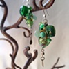 Green tiger eye earrings - E 164
