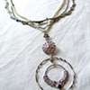 Pearl & silver theme necklace - N 93