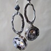 Gun metal collage earrings - E 131