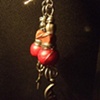 Red stone galaxy earrings - E 21