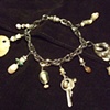 Silver findings & shell bracelet - B 03