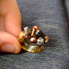 Pinky ring in brown with sparkle - R 09