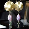 White & lavender earrings - E 85